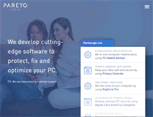 Tablet Screenshot of paretologic.com